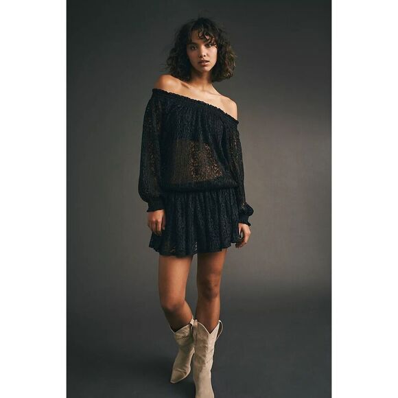 New Free People Carina Meadow Lace Mini Dress Size M - Picture 1 of 6